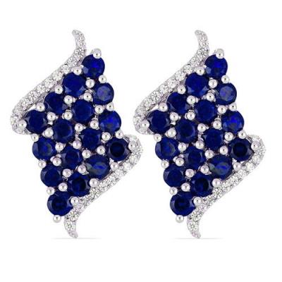 BUY REAL GARNET GEMSTONE CLUSTER STYLISH EARRINGS IN 925 SILVER – JEWELPIN